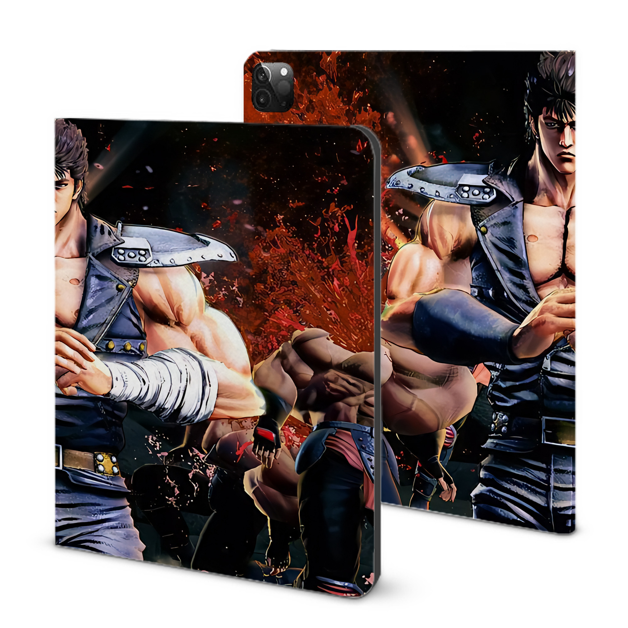 （画像用） 北斗の拳 Fist of the North Star IPadケース ペンホルダー付き ブックスタイルデザイン